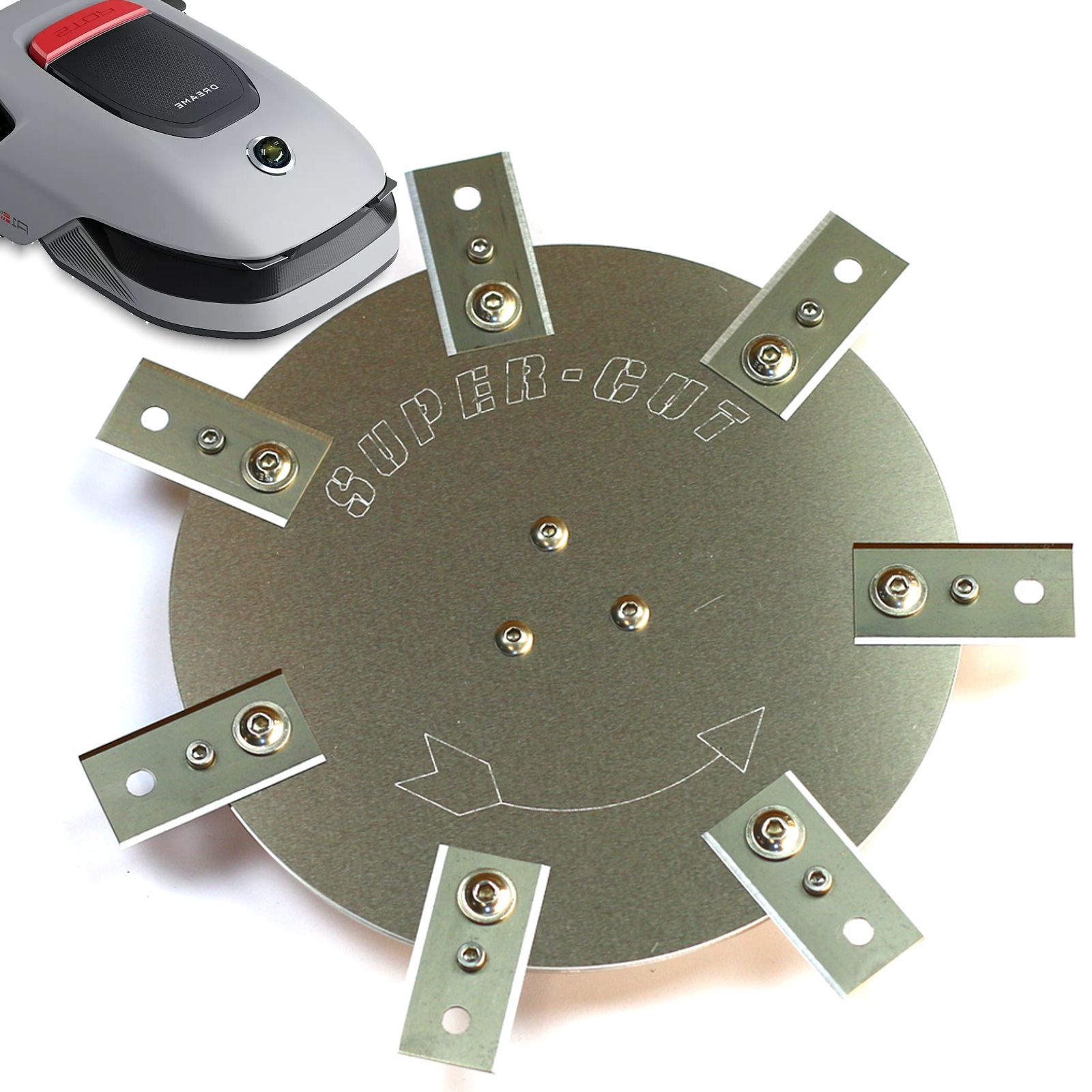 Messerscheibe Dreame A1 und A2  Edelstahl / Aluminium - 7 feststehende Klingen Kopie