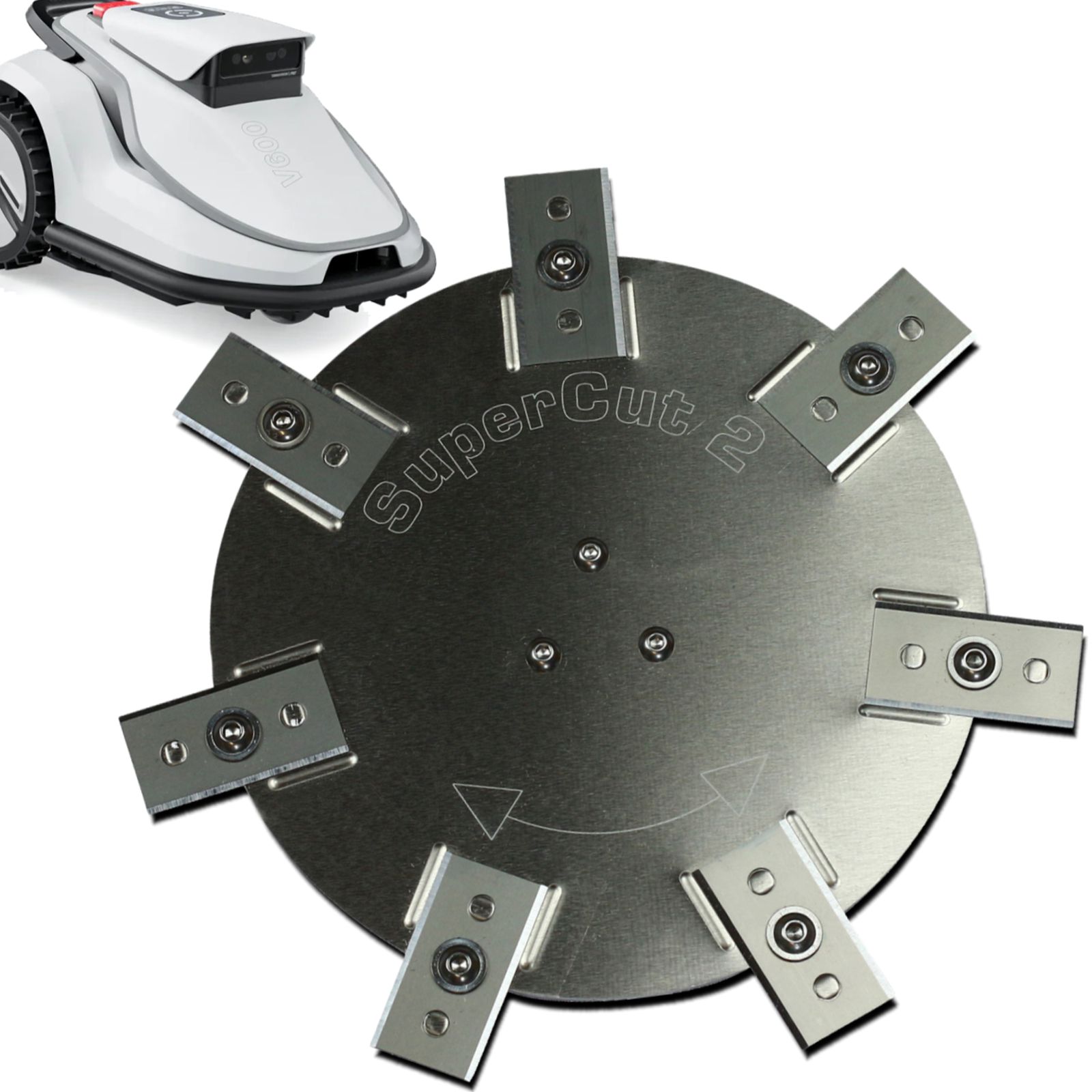 Cutting Disk for TerraMow V1000 – stainless steel / aluminum - 7 fixed blades - Heavy Duty!