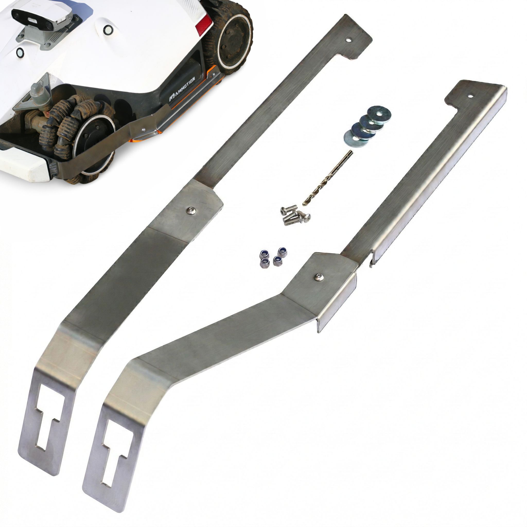 Kantenschutz Edelstahl für Mammotion Luba 2x Schürze Bumper