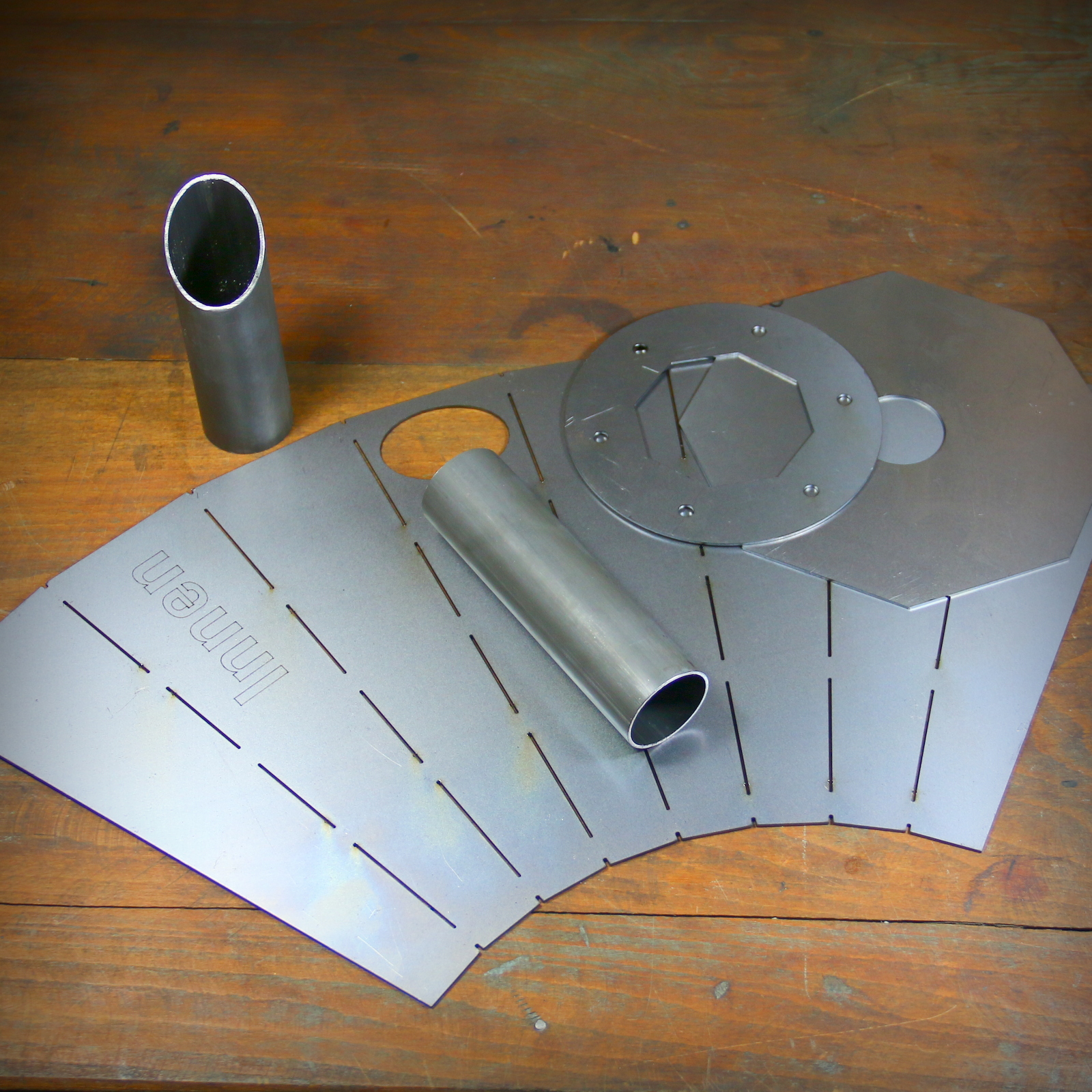 Cyclone separator made of metal / welding kit