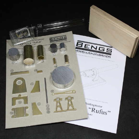 Lieferumfang Termoakustik  Stirlingmotor von Bengs Modellbau