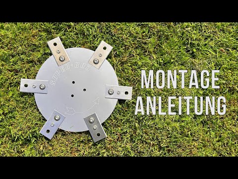 Messerscheibe für Parkside PMRA 180mm Edelstahl  / Aluminium - 6 feststehende Klingen - Heavy Duty! 